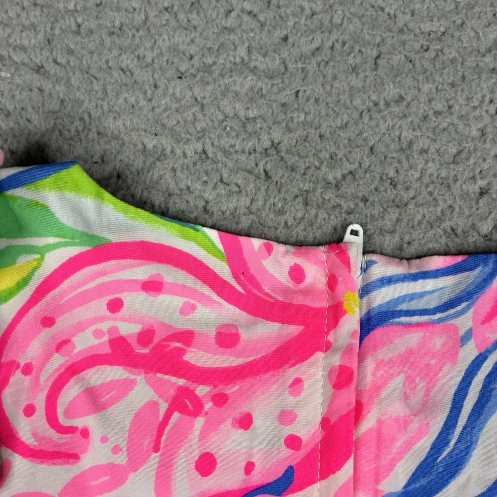 Lilly Pulitzer Steffi Stretch Dress Women's 12 Pink Floral Tropical Shift - Picture 9 of 14